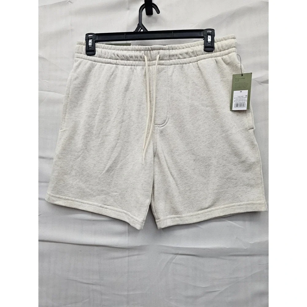 Goodfellow & Co Mens Every Wear Knit Shorts Oatmeal Heather Fleece 7
